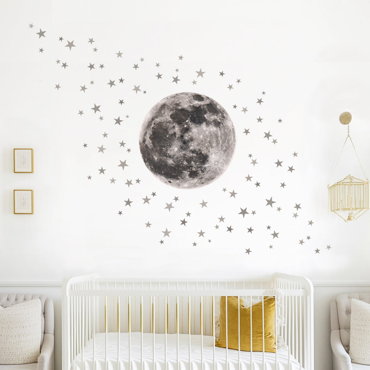 Moon &amp; Stars Wall Sticker