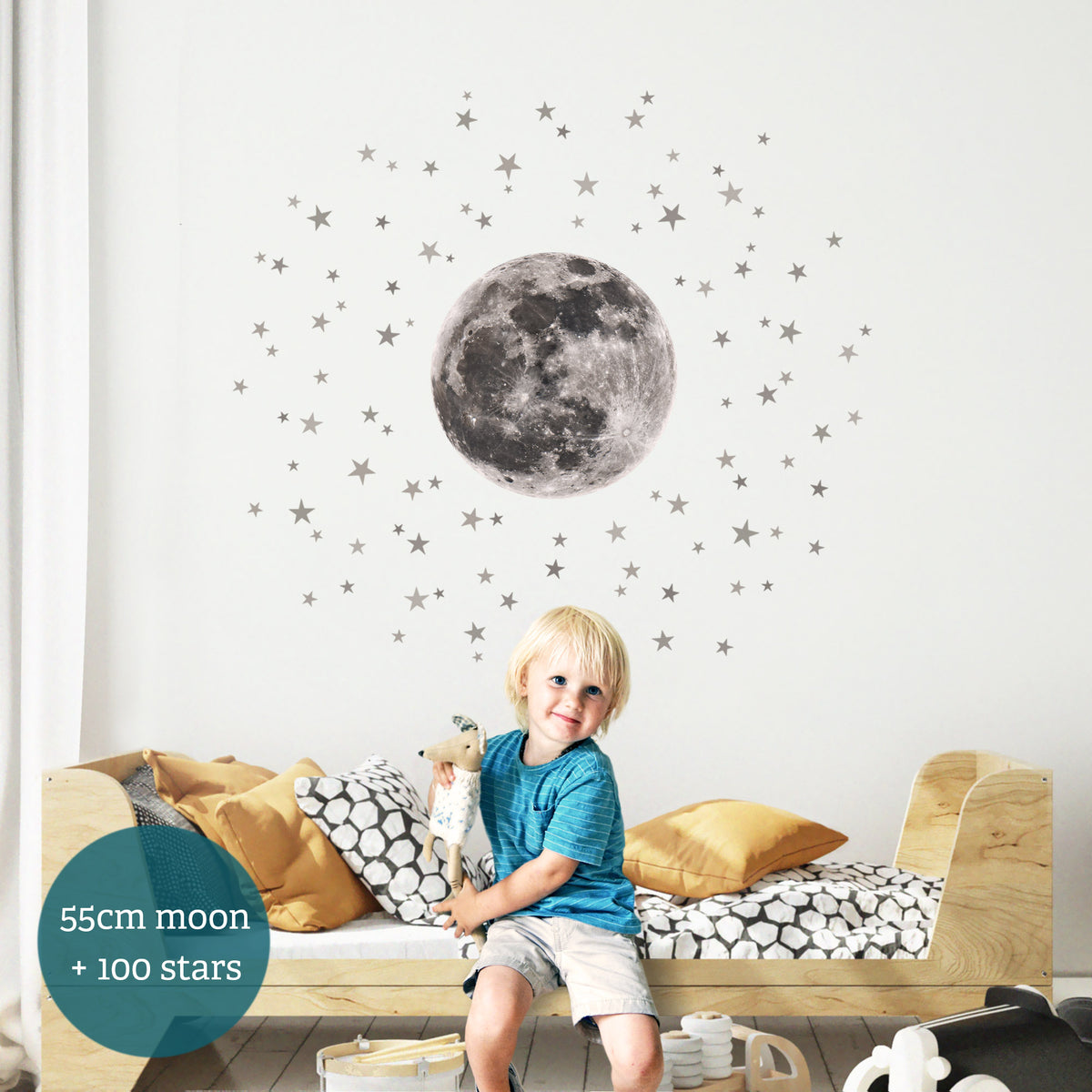 Moon &amp; Stars Wall Sticker