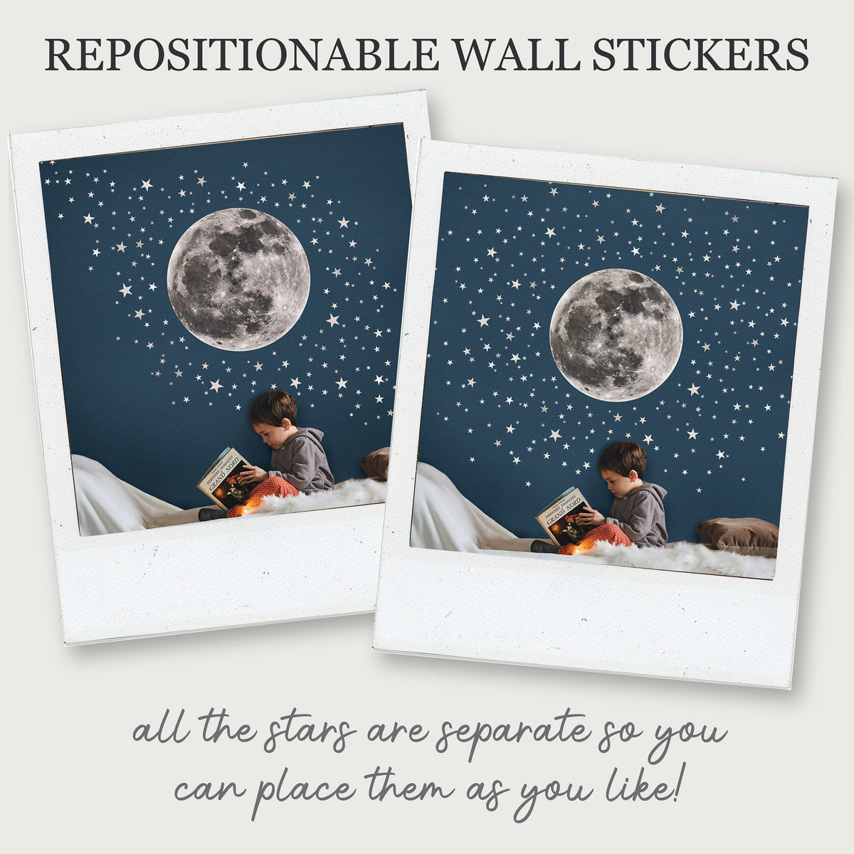 Moon &amp; Stars Wall Sticker