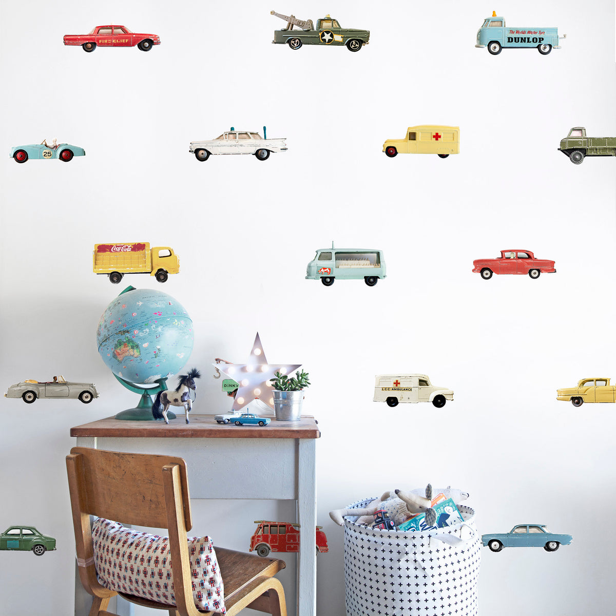 Vintage Toy Cars Wall Stickers