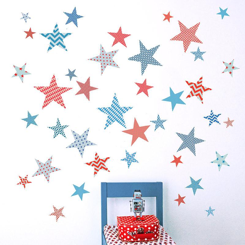 Children&#39;s Patterned Star Wall Stickers