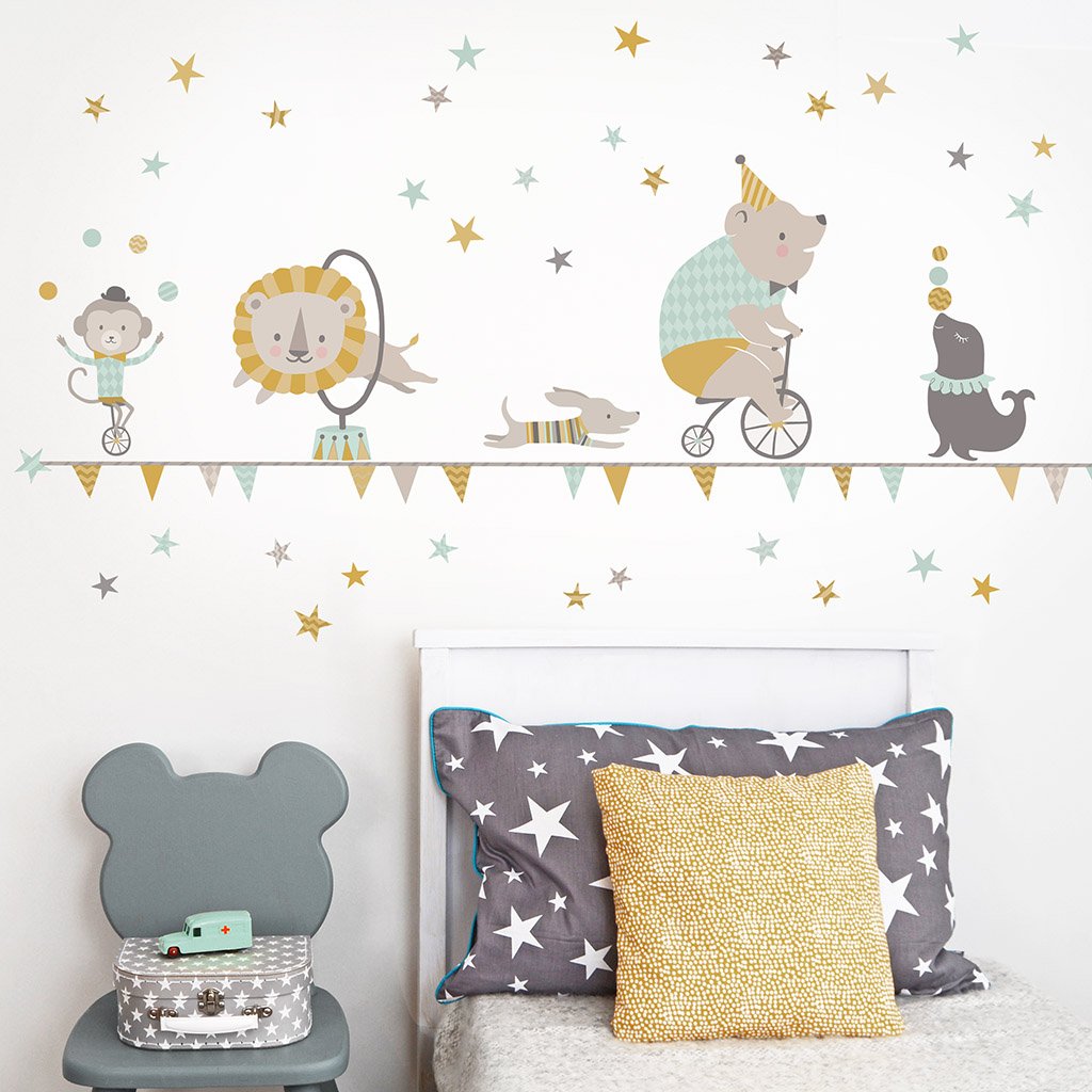 Circus-Wall-Sticker-Mustard-Mint