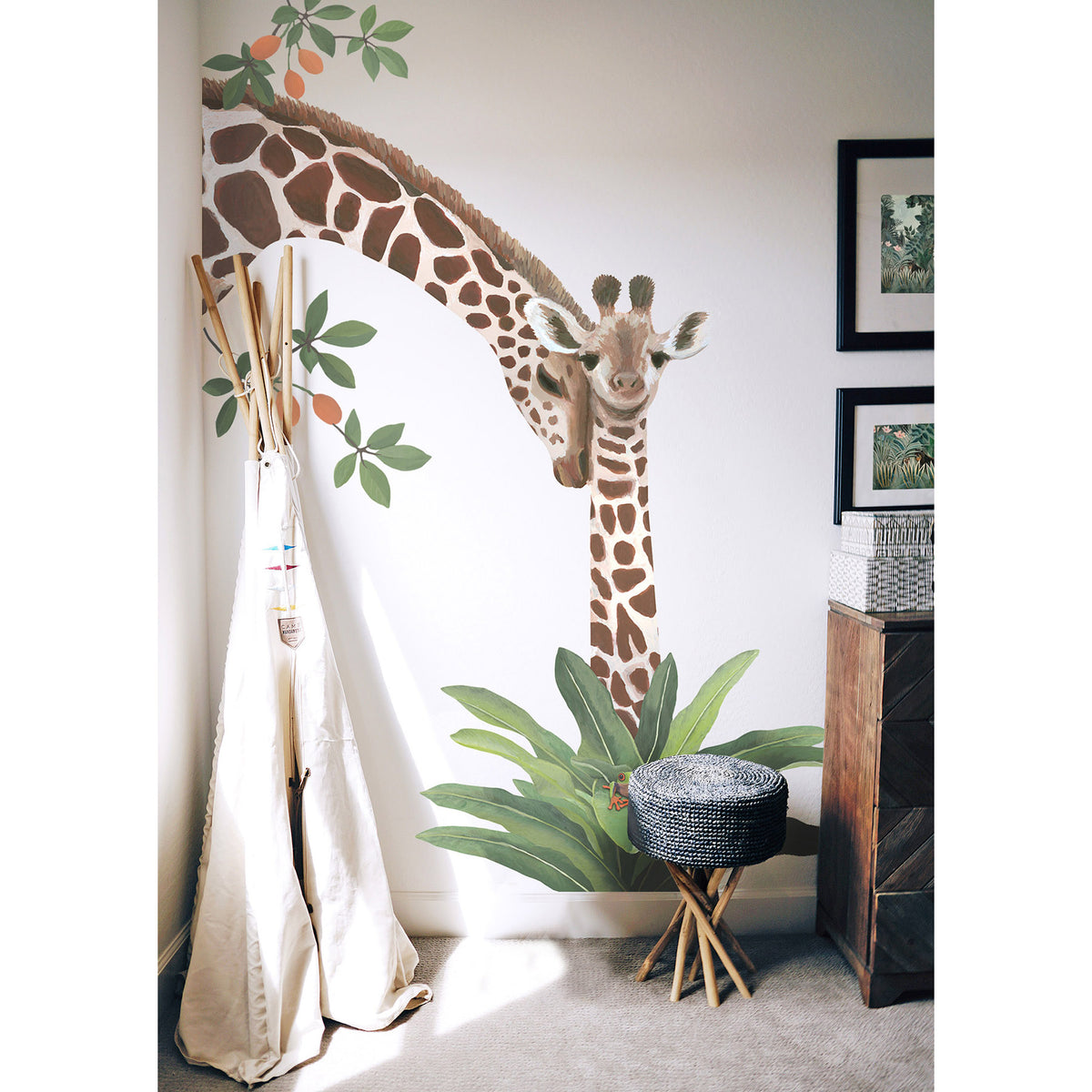 Safari Animals Fabric Wall Stickers