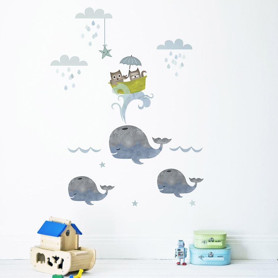 Owl &amp; Pussycat Wall Sticker