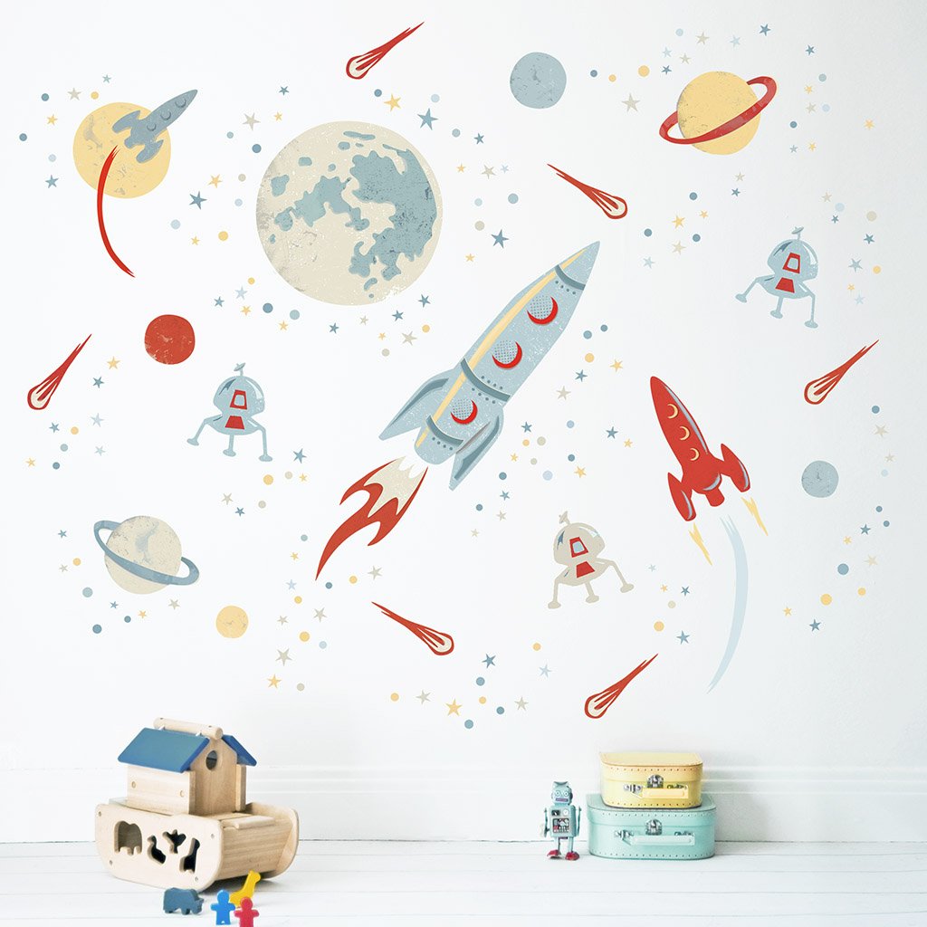 Space Rocket Wall Stickers