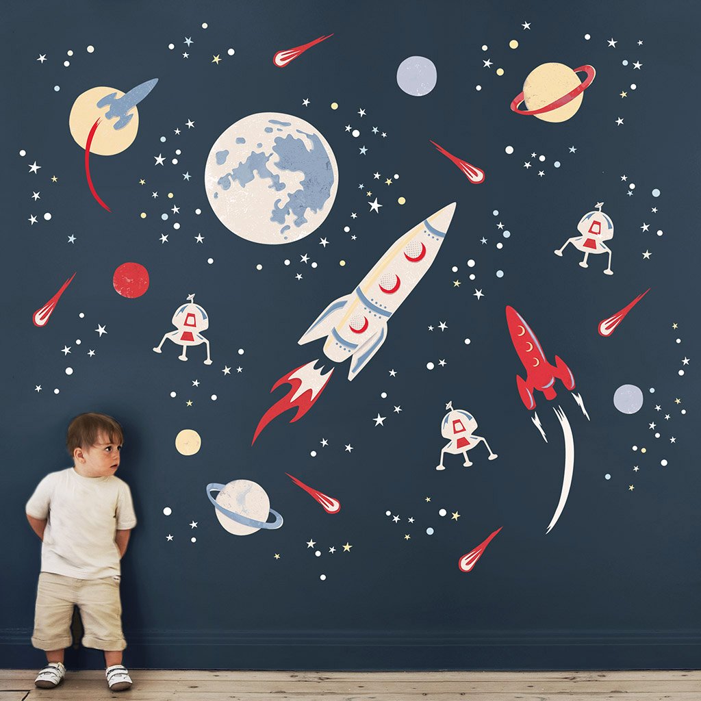 Space Rocket Wall Stickers